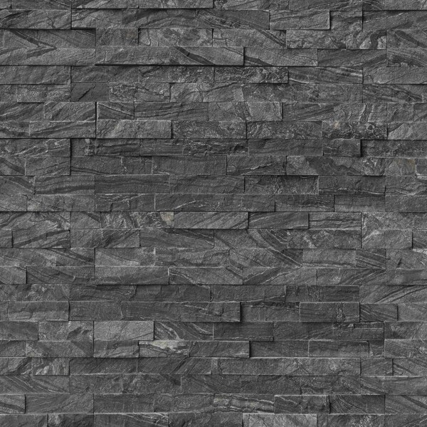 Glacial Black Splitface Ledger Panel SAMPLE Natural Marble Wall Tile
